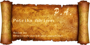 Petrika Adrienn névjegykártya