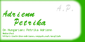 adrienn petrika business card
